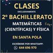 Clases de matemáticas y física 2º Bachillerato
