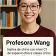 Profesora Wang, nativa de chino con nivel C1 de español, ofrece clases bilingües de chino y preparación para HSK en Madrid