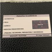 Clases presenciales y en linea de Matemáticas, Física y Quimica