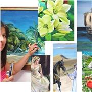 Clases PINTURA:al ÓLEO oACRÍLICO oACUARELA:NIÑO o ADULTO: TENGO 15 AÑOS de Experiencia Artística y Pedagógica.Adaptada a alumno,No necesita tener conocimiento previo,Además Desarrollo Talento Y Creatividad,TÉCNICAS FÁCILES,Enseño a pintar Temática a su gu