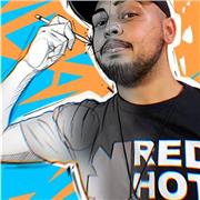 Ilustrador e tatuador dando aulas de desenho e ilustração Básico e avançado para adolescentes a partir de 15 anos e adultos