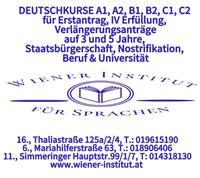 DEUTSCHKURSE/PRÜFUNGEN A1, A2, B1, B2, C1, C2