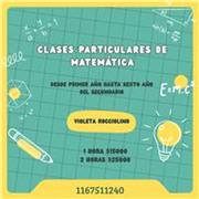 Hola!, doy clases de matemática para nivel secundario, también realizo trabajos prácticos. Cualquier consulta es bienvenida!