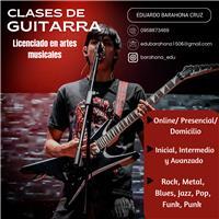 Profesor de guitarra para todas la edades para niveles Basico, Intermedio y Avanzado