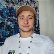 Biologe, der Studenten aller Altersgruppen unterrichtet