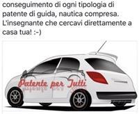 Lezioni di teoria pat.am ab c d ce de kb 
verifiche pre esami
preparazione esami di revisione patente di guida
aggiornamenti codice della strada
si effettuano sia lezioni singole ad argomento sia programma completo 
esercitazione quiz e prove pre esame