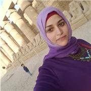Laureanda in archeologia ho lavorato ispettore di archeologia ho magistrali madri lingua arabo ho livello A2 in lingua italiana e b1 in lingua inglese