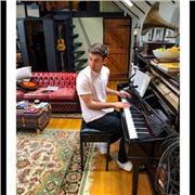Young enthusiatic modern musician songwriter producers contemporary pianists
