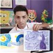 Clase de dibujo a lápices de colores y grafito inicial medio y avanzado