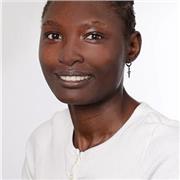 Patient tutor helping children improve English speaking skills