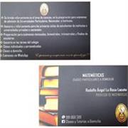 Clases de matemáticas, de manera presencial y virtuale. Resolución de tareas y exámenes de colegios nacionales, particulares