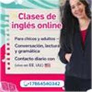 Clases de inglés online
Para chicos y adultos todos los niveles
Conversación, lectura, comprensión y gramática.Dia a dia en ingles