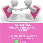 Clases particulares vía Zoom o G. Meet a nivel preuniversitario y universitario