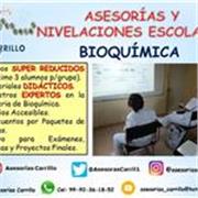 Asesorías de BIOQUÍMICA , química, matemáticas y física