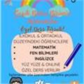 Gazi Üniversitesi Bölüm Birincisinden
İlkokul & Ortaokul düzeyindeki öğrencilere,
* Matematik / Fen Bilimleri / İngilizce
