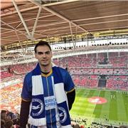 A professional player from the football pitches