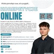 Korepetycje online - język angielski, historia, wos oraz logika prawnicza