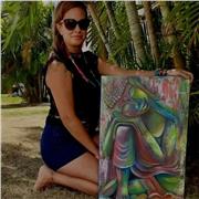 profesora de arte y pintora profesional, especialisat en pintura de caballete