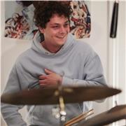 Drum tutor teaching all abilities and a range of styles, available online or in person