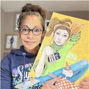 Artiste Peintre Illustratrice, J'initie le dessin floral à la MFR, habitué à l'initiation de cette discipline aux enfants