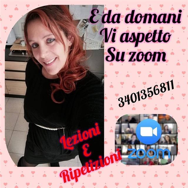 Docente con 10 anni di esperienza disponibile per corsi e ripetizioni individuali su zoom dalle 9 di mattina alle 22 di sera dal lunedì alla domenica su appuntamento
Possibile anche corsi di gruppo da 3 a 7 persone con materiale incluso

45 minuti €10
 60