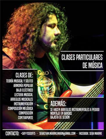 Clases particulares de música presenciales en Rancagua o por Skype