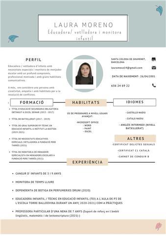 Me defino como una persona carismática con empatía y energía . Daria clases a todas las edades , soy educadora ,monitora y vetlladora infantil